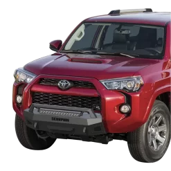 P000008 - Scorpion Tactical Center Mount Winch Front Bumper With LED Light Bar - 2014-2021 4Runner