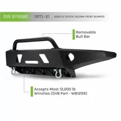 DV8 Offroad FBTT1-01 Winch Front Bumper For Toyota Tacoma 2005-2015 -AutoMods Hub fbtt1 01 5 jpg