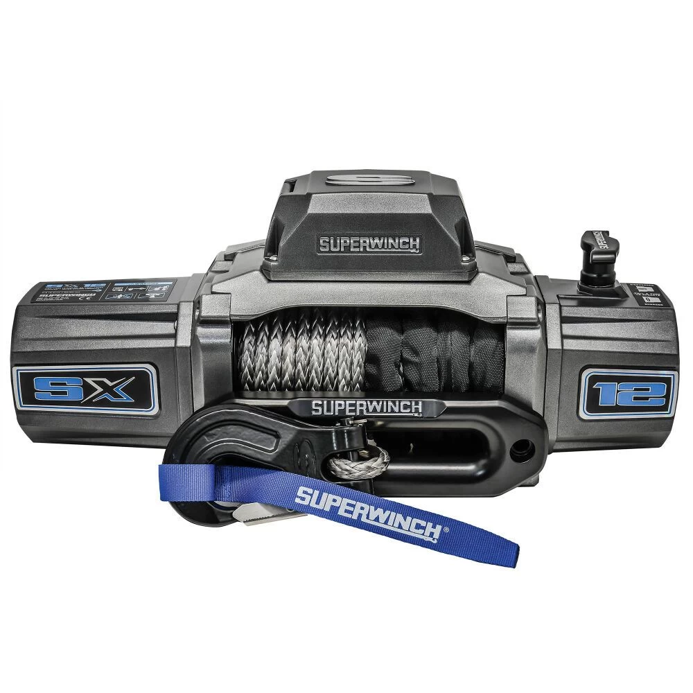 1712201 - Superwinch SX12SR 12000 LBS 12V DC 3/8in X 80ft Synthetic Rope - Graphite Winch 1 1712201 - Superwinch SX12SR 12000 LBS 12V DC 3/8in X 80ft Synthetic Rope - Graphite Winch