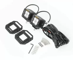 KU09141BK - Scorpion Alpha Spot Beam LED Lights With Surface And Flush Mount Kit - Pair