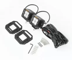 KU09142BK - Scorpion Flood Beam LED Lights With Surface & Flush Mount Kit - Pair