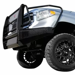 Fab Fours TT07-K1860-1 Black Steel Front Bumper With Full Grille Guard For Toyota Tundra 2007-2013