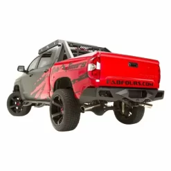 Fab Fours TT14-E2852-1 Vengeance Rear Bumper With Sensor Holes For Toyota Tundra 2014-2021