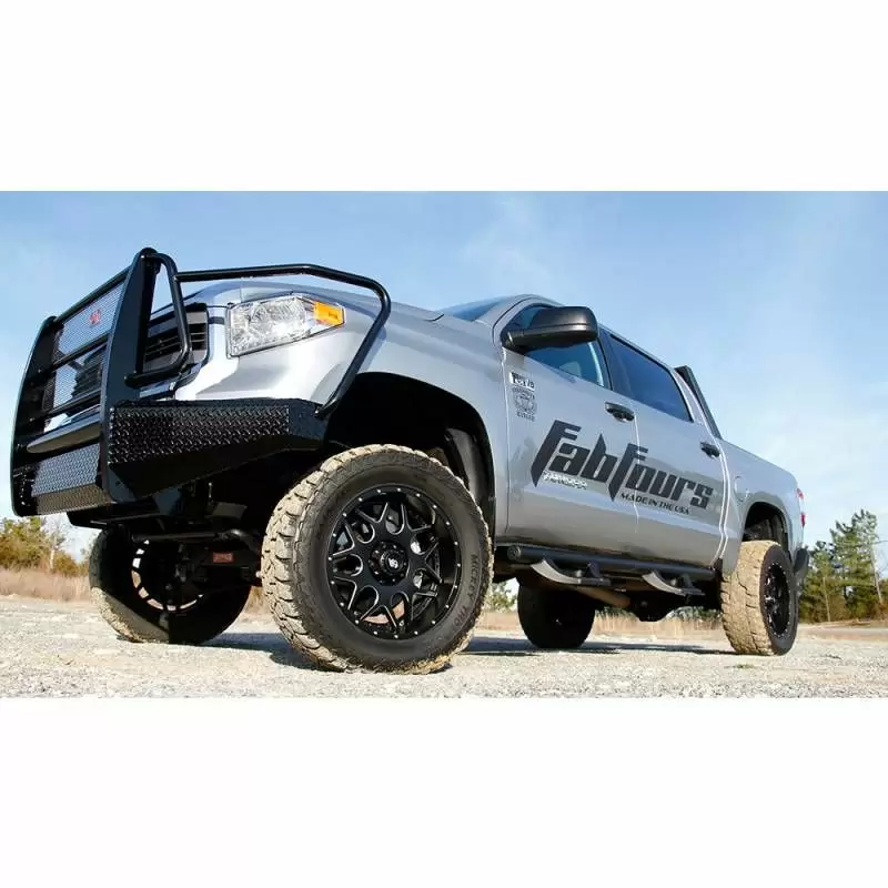 Fab Fours TT14-K2860-1 Black Steel Front Bumper With Full Grille Guard For Toyota Tundra 2014-2021 2 Fab Fours TT14-K2860-1 Black Steel Front Bumper With Full Grille Guard For Toyota Tundra 2014-2021 - Image 2