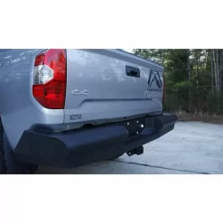 Fab Fours TT14-U2850-1 Black Steel Elite Smooth Rear Bumper For Toyota Tundra 2014-2021
