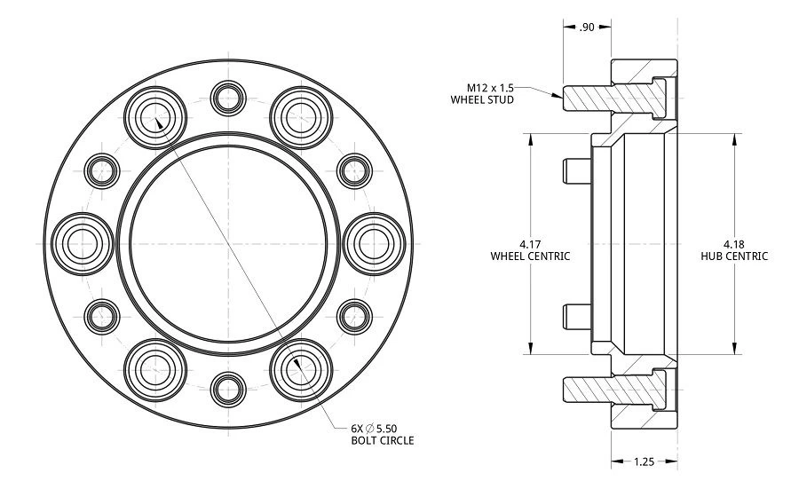 WHS007 - Spidertrax 1.25 Inch Thick Wheel Spacers - Hub Centric (Blue) 2 WHS007 - Spidertrax 1.25 Inch Thick Wheel Spacers - Hub Centric (Blue) - Image 2