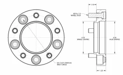 WHS023 - Spidertrax 1.25" Wheel Spacers - 5x150mm -AutoMods Hub webwhs023d jpg